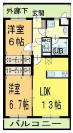 中田駅 徒歩16分 3階の物件間取画像